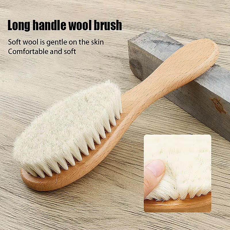 Brosse à Barbe Professionnelle en Laine pour Homme