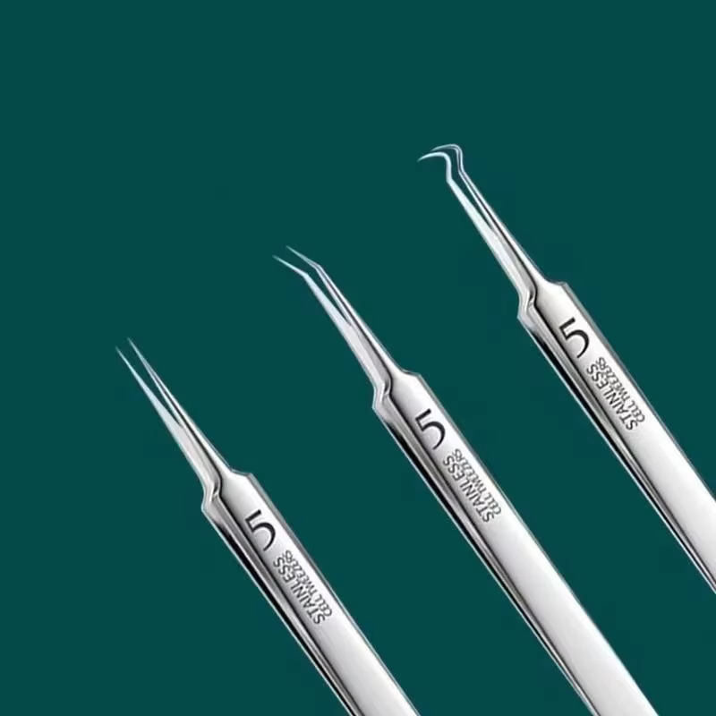 Pince à épiler Ultra-fine pour boutons de cellules
