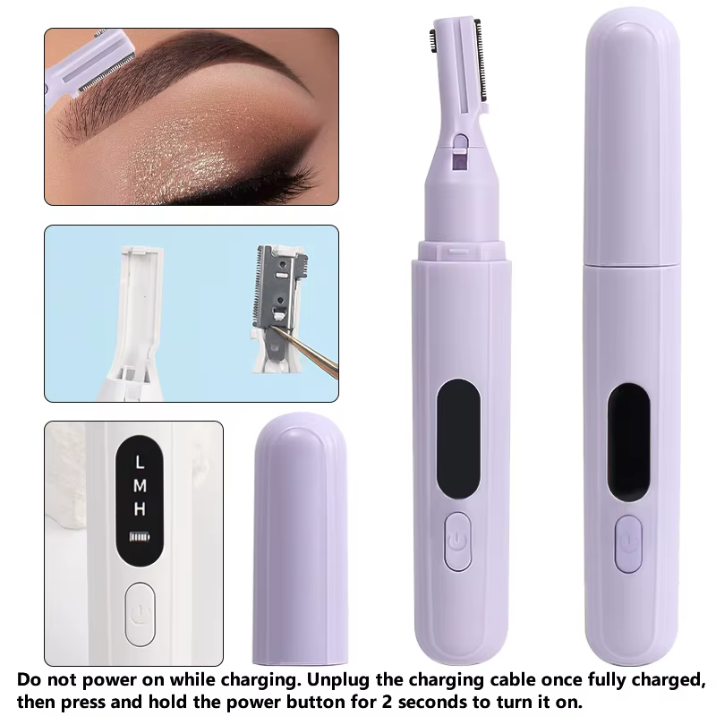 1 pièces tondeuse à sourcils électrique visage épilateur Mini Portable femmes corps rasoir cou lèvres bras et jambes