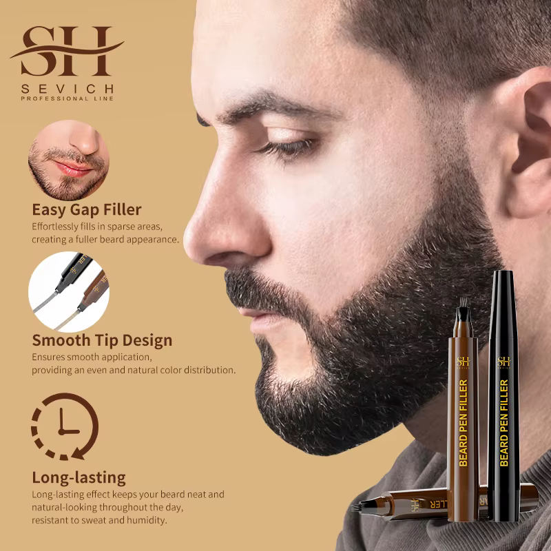 Stylo de remplissage de barbe étanche pour hommes