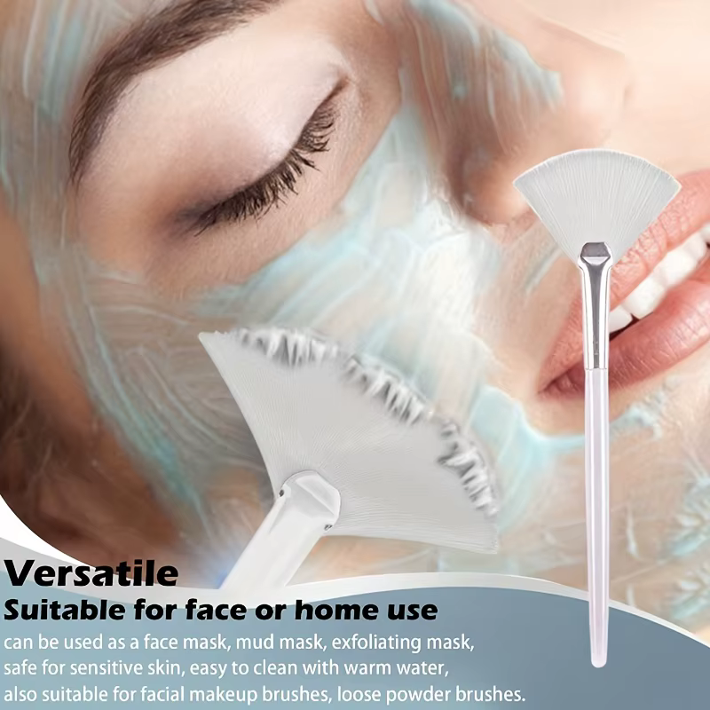 Soin du visage avec tête de brosse douce - Convient aux masques faciaux et aux soins de base