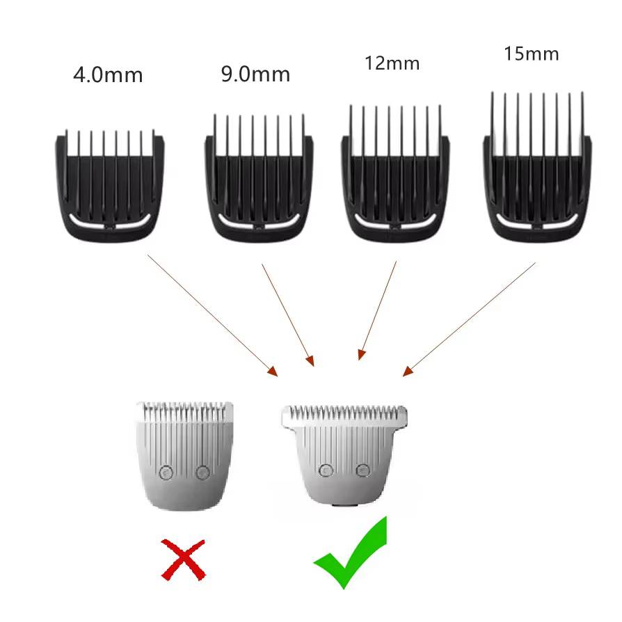 Accessoires de remplacement tête de rasoir/tête de nez/lame/peignes adaptés à la tondeuse Philips série 9000