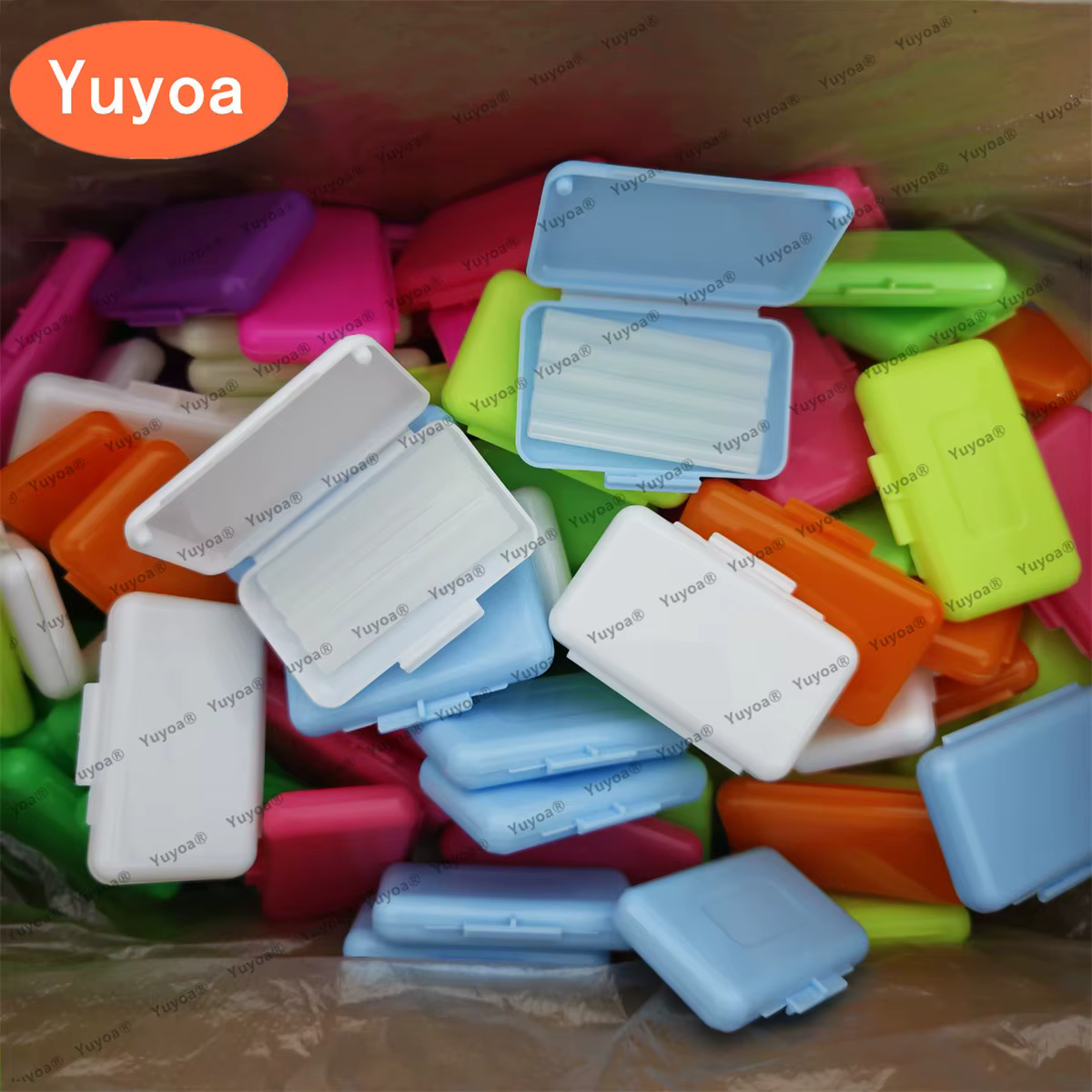 Yuyoa – cire orthodontique dentaire, 100 boîtes, pour appareils dentaires, saveur de fruits, alignement des dents, soulagement des dents, fournitures buccales
