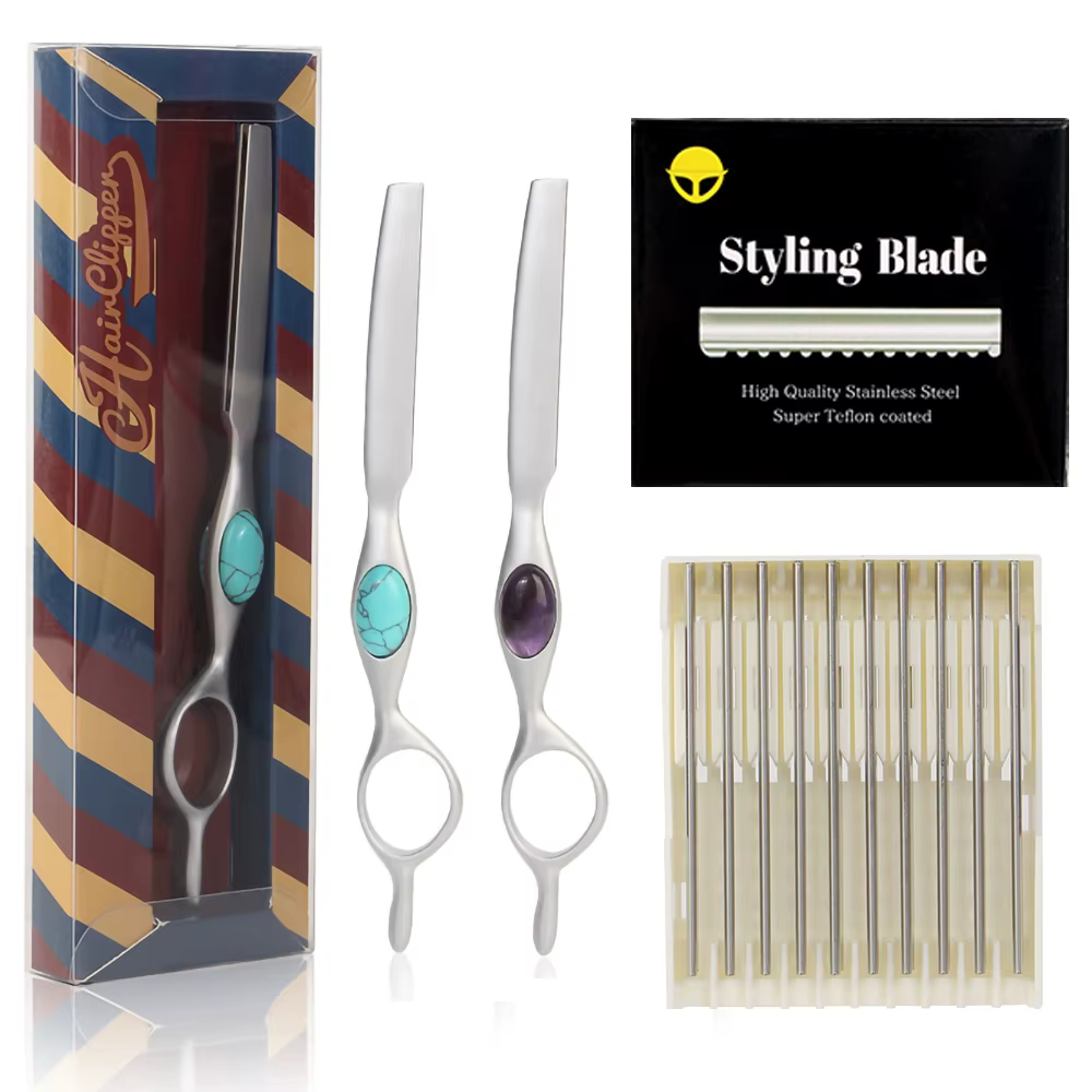 Lame de rasoir professionnelle tranchante pour barbier