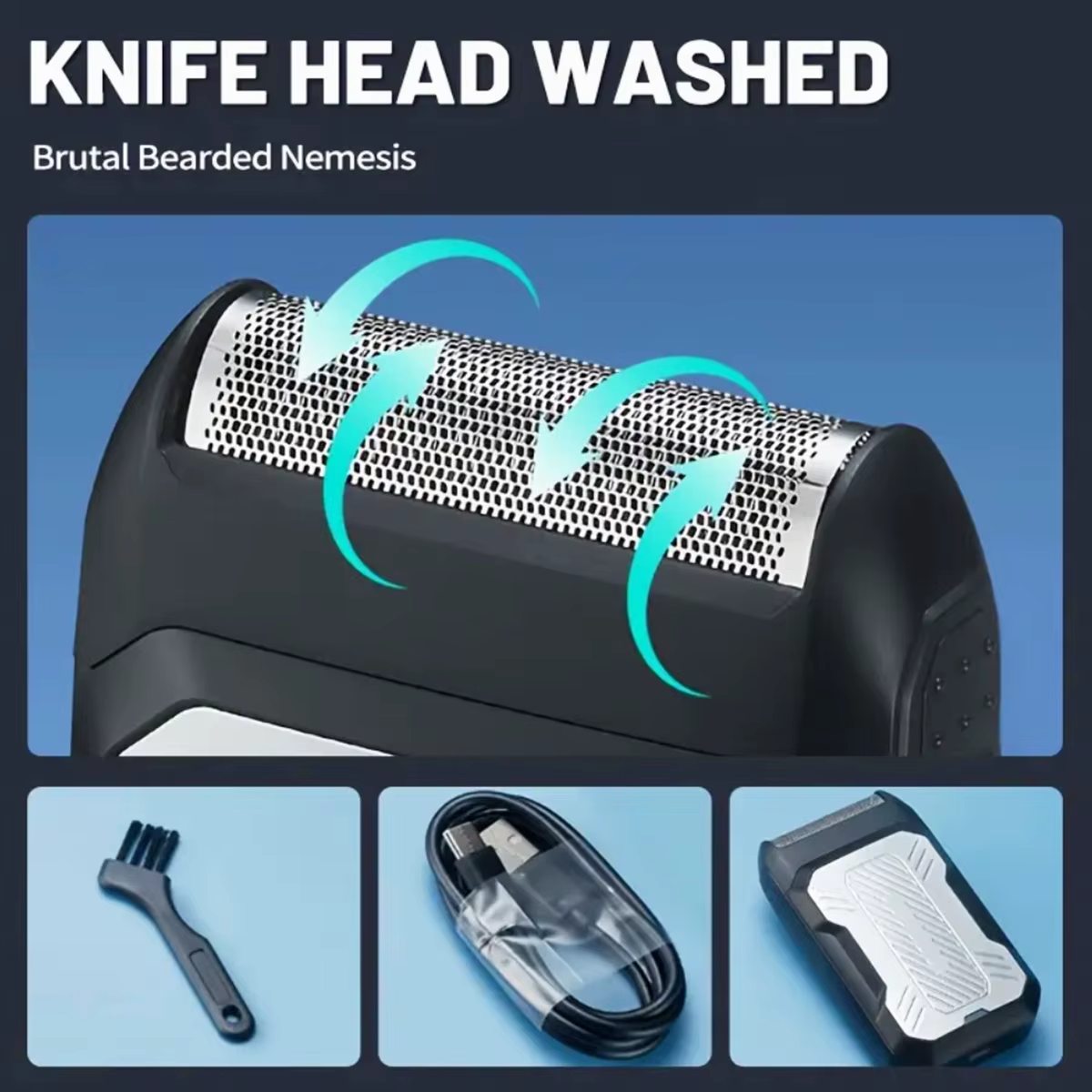 Homme barbe rasoir épilateur électrique 3D flottant tondeuse poitrine jambe cheveux portable