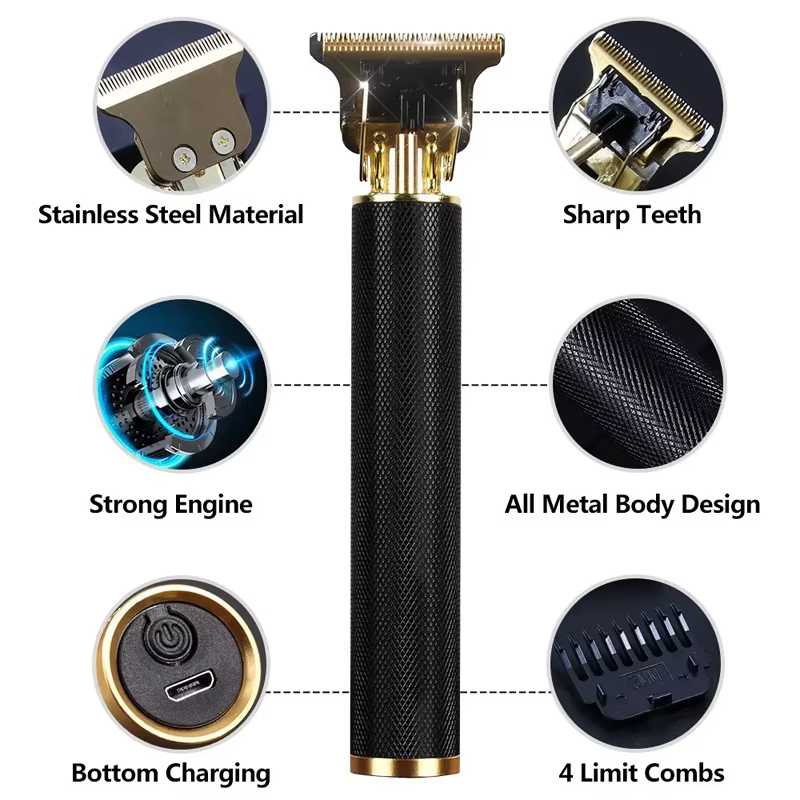Tondeuse à cheveux professionnelle T9 pour hommes