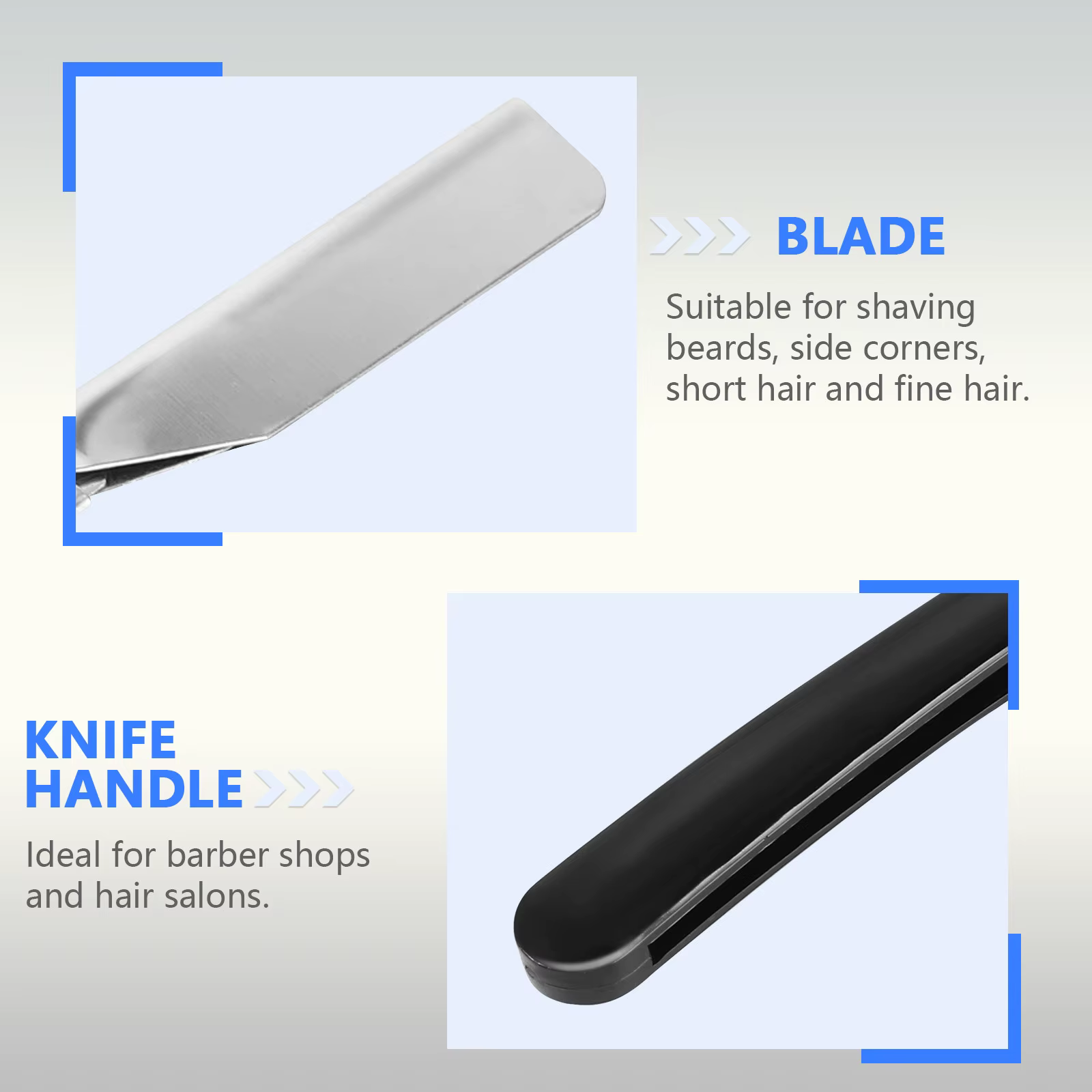 Rasoir manuel pliable droit pour barbe