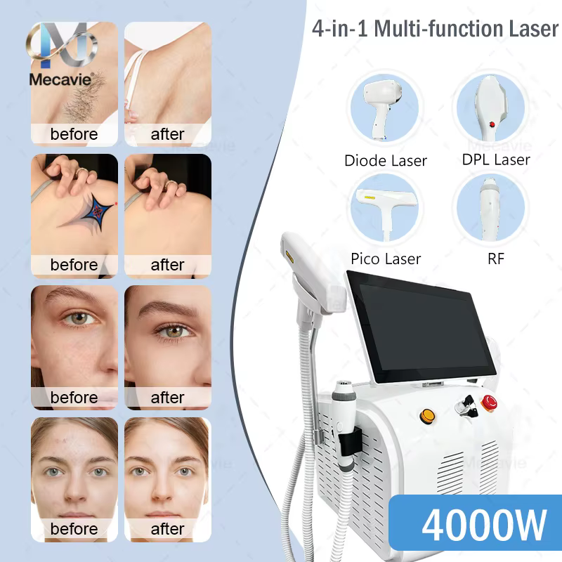 Appareil d'épilation laser diode 4 ondes 5000W 2026 pour salon commercial