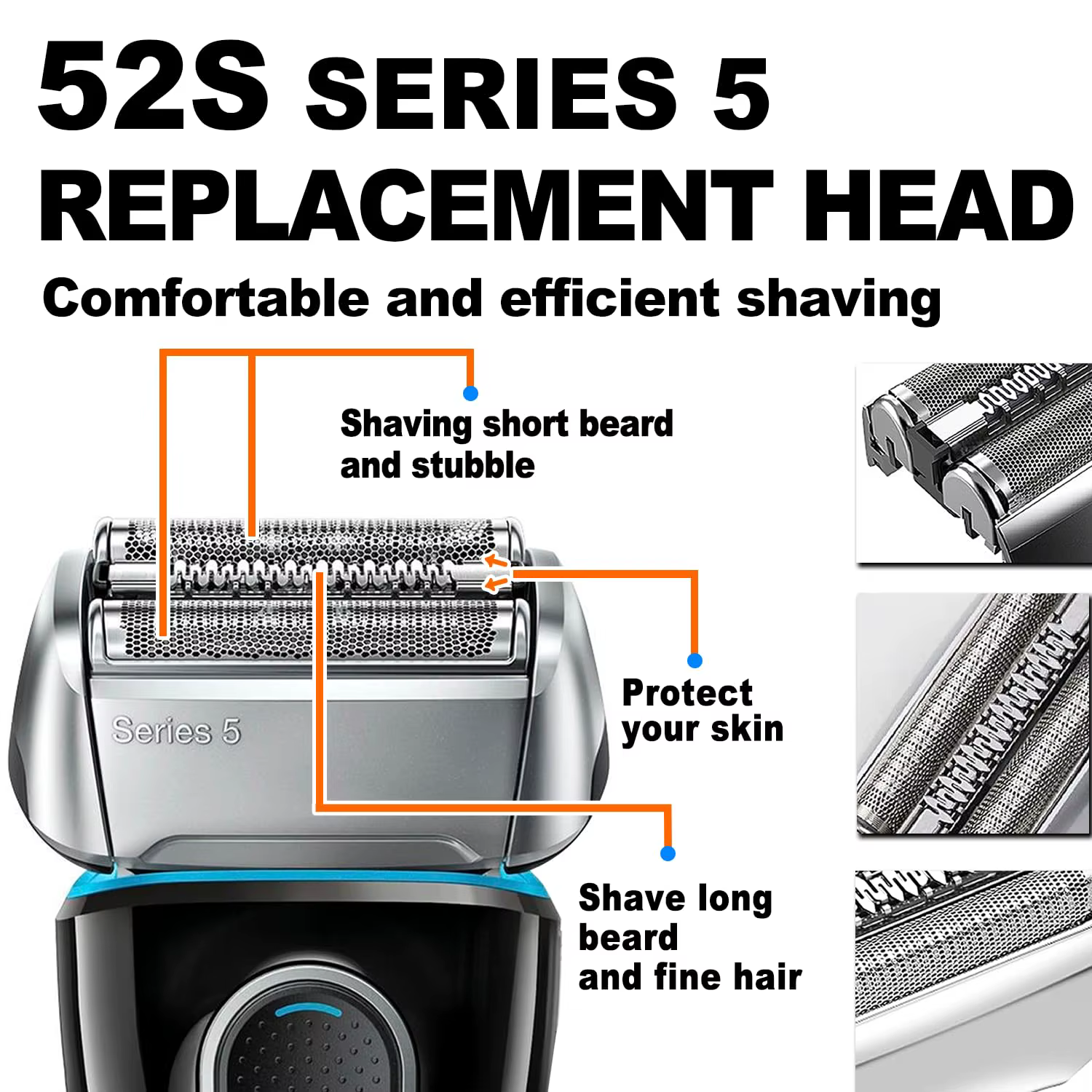Tête de rechange série 5 52S/52B pour Braun
