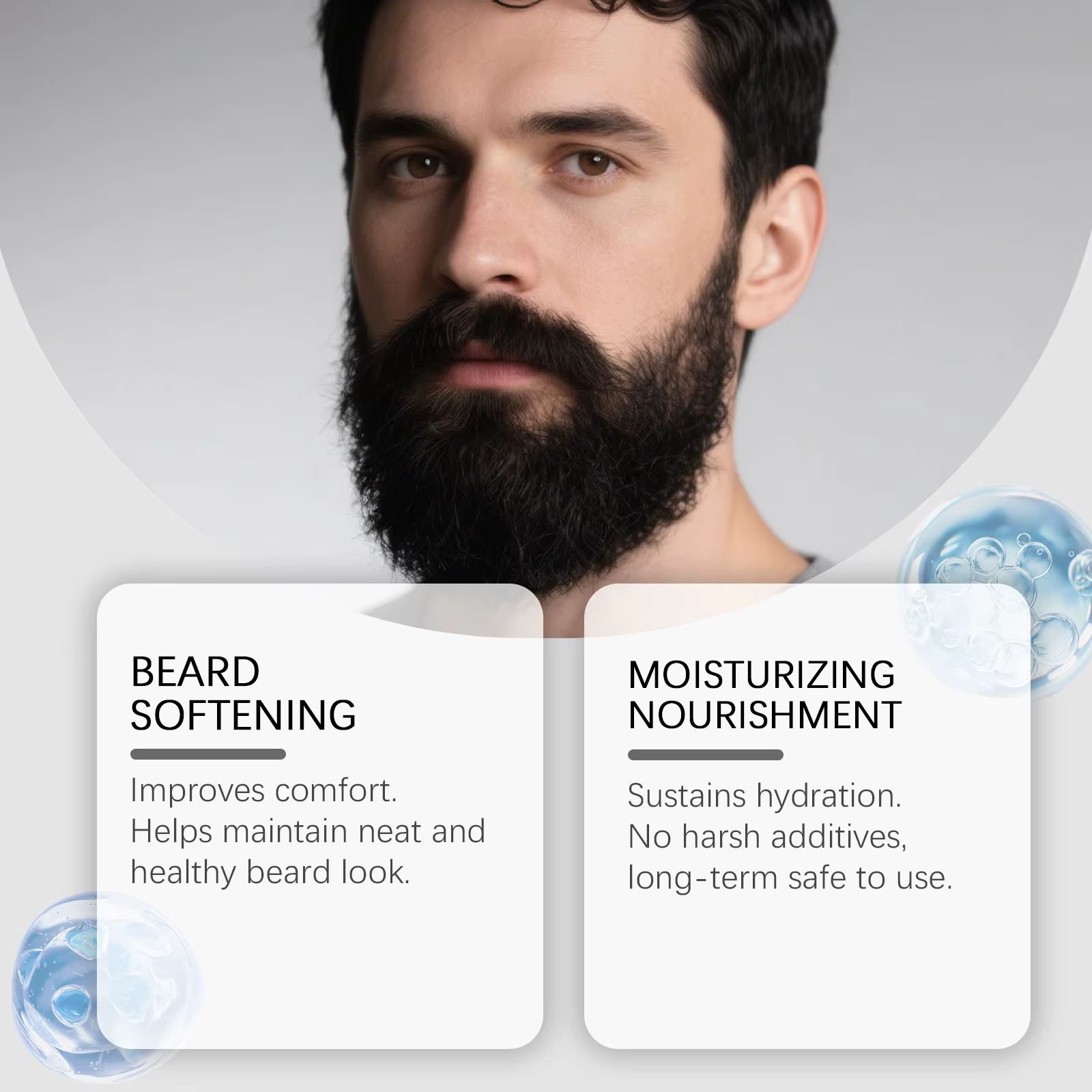 Huile Essentielle de Soin de la Barbe au Romarin pour Hommes