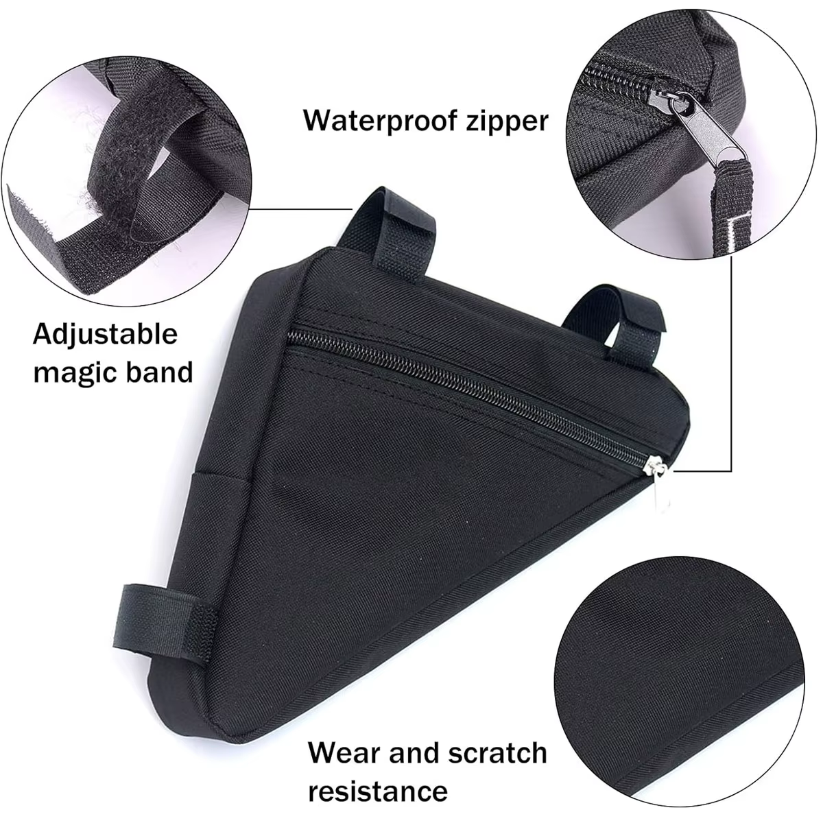 Sac triangulaire pour vélo de montagne, sac à main avec poignée pour cadre avant de vélo, sac pour téléphone, lampe de poche, sac triangulaire pour vélo de route, sac étanche