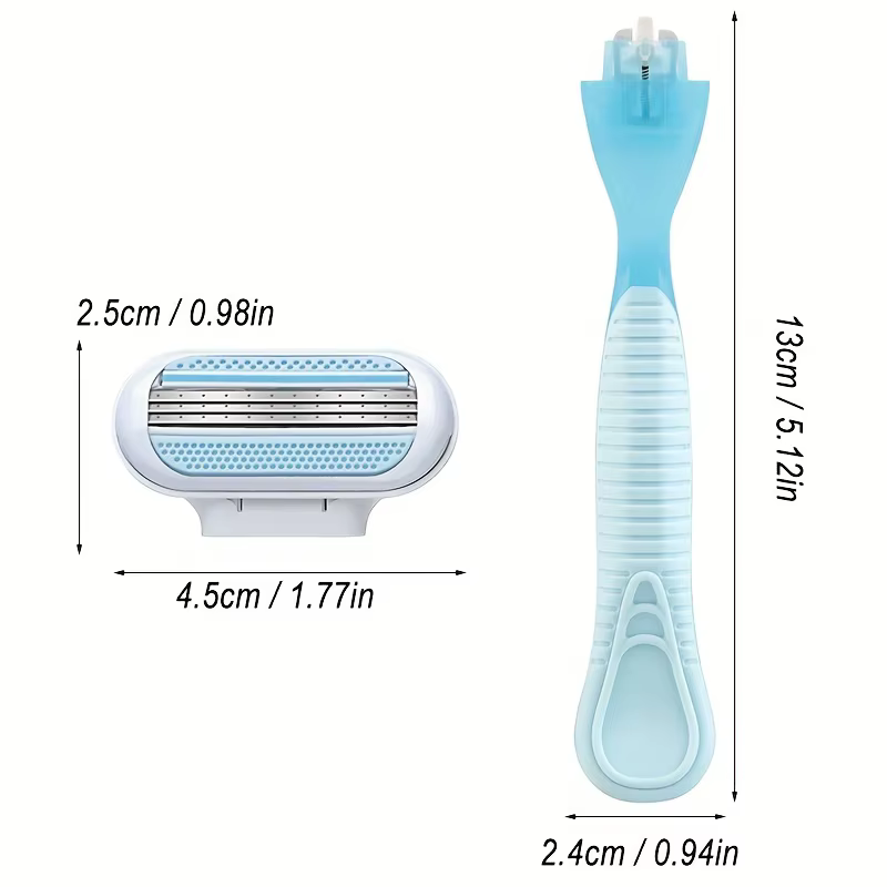 1 poignée + 4/8 lames de rasoir de sécurité pour femmes visage/jambes/aisselles/Bikini épilation de beauté rasage