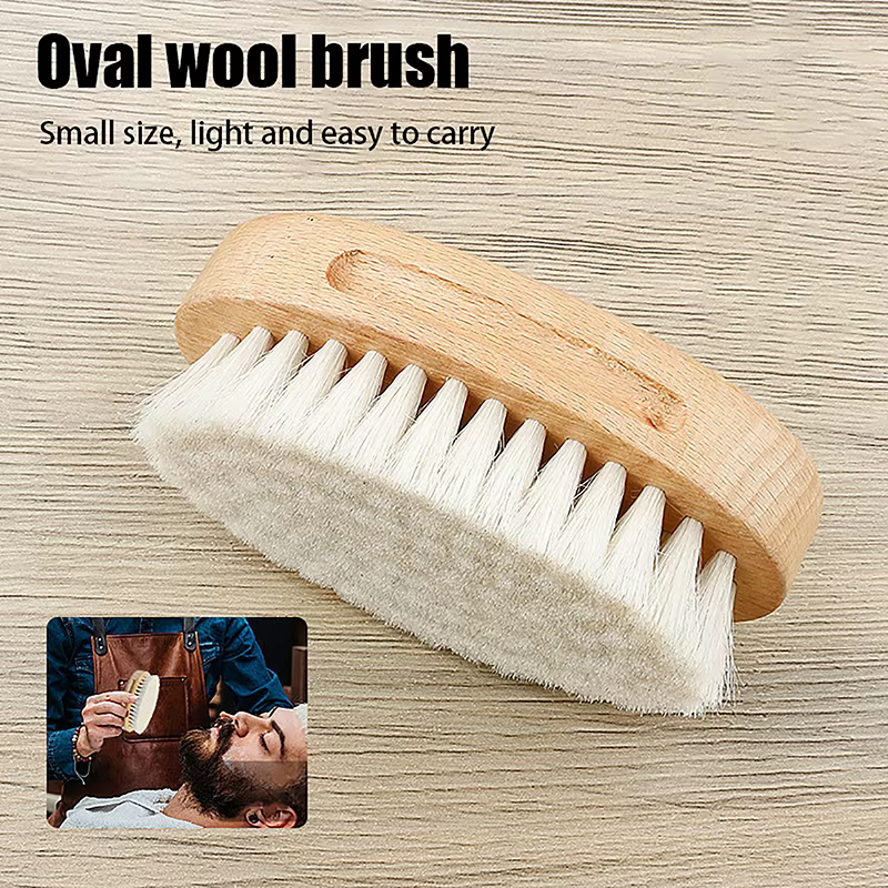 Brosse à Barbe Professionnelle en Laine pour Homme
