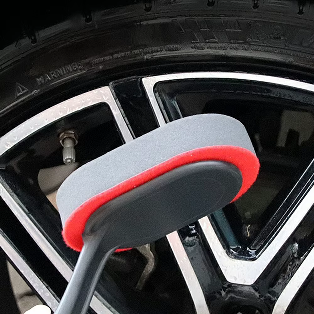 Éponge de polissage de roue de pneu de voiture amovible, brosse de nettoyage de lavage, brosse à Long manche, cire de polissage, lingette de lavage, soins de peinture