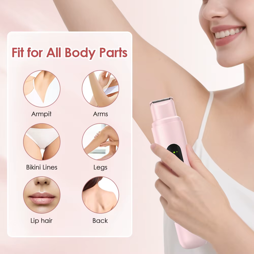 Rasoir électrique double tête 2-en-1 pour femme
