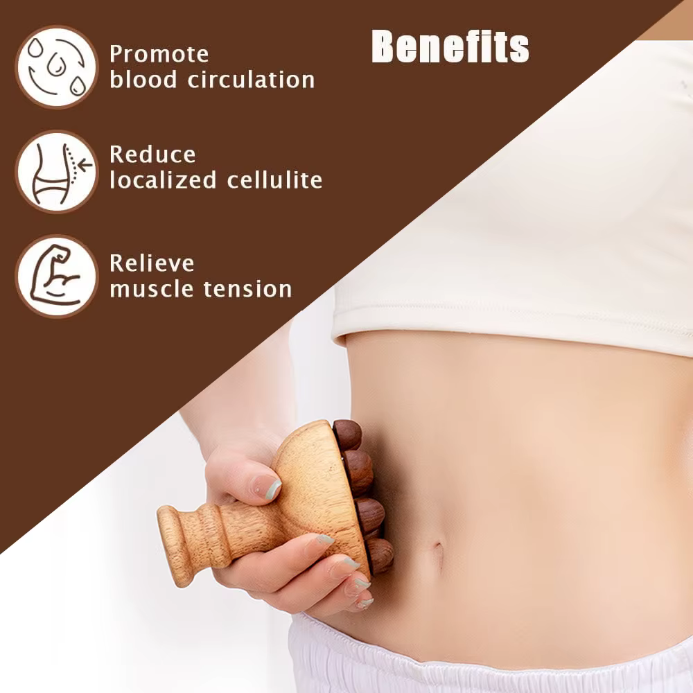 Outils de massage thérapeutique | Masseur en bois en forme de champignon