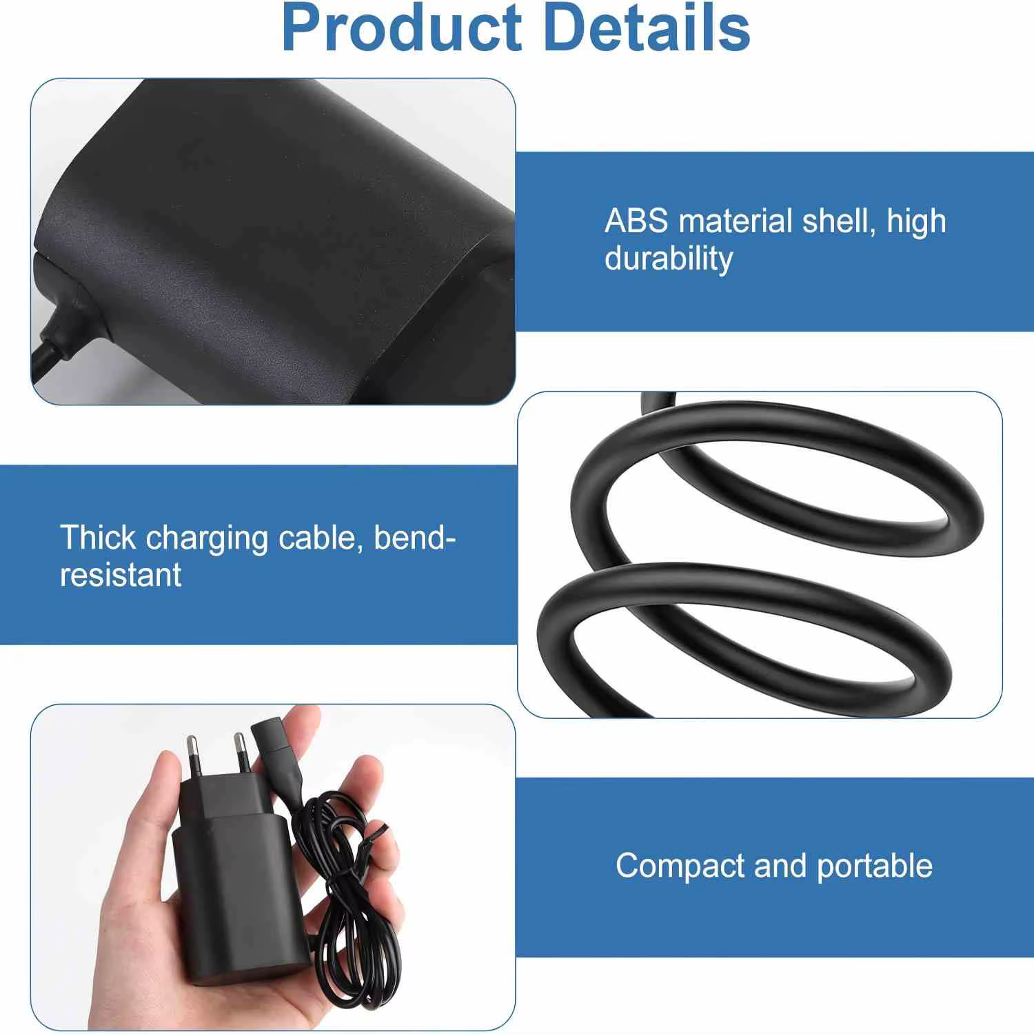 Brangdy 12V chargeur de rasoir adapté pour Braun série 7 9 3 5 1 XT5