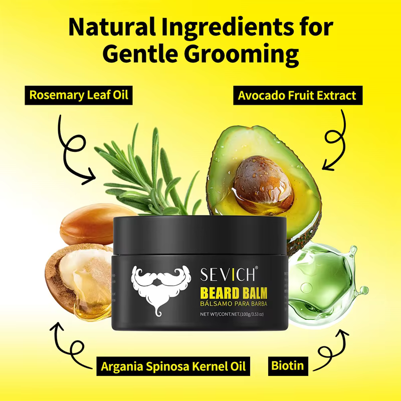 SEVICH baume à barbe naturel cire huile de croissance