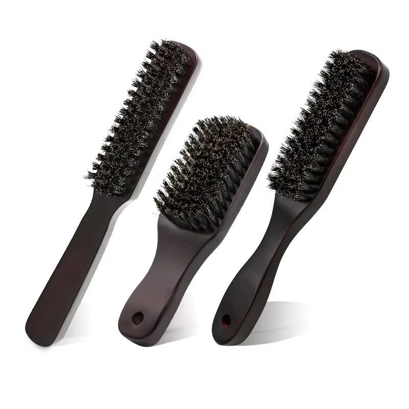 Manche en bois poils de sanglier barbe brosse outil de rasage
