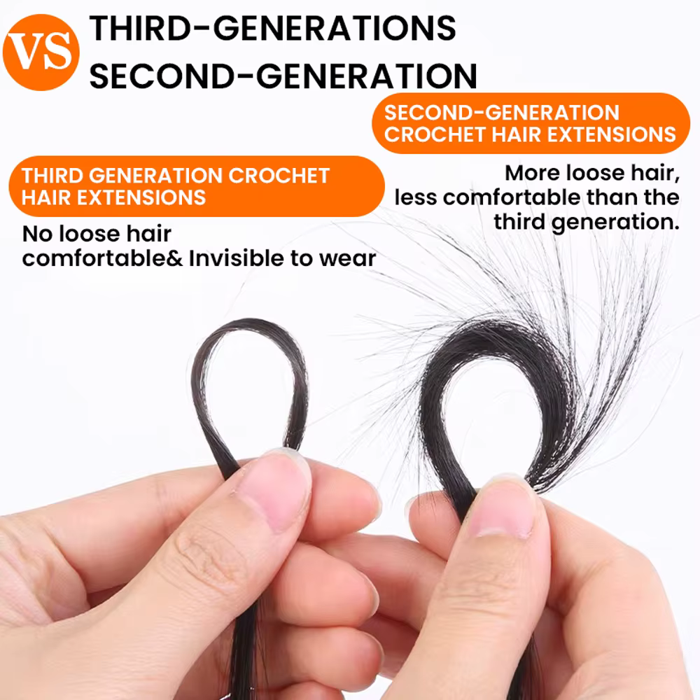 7 pièces d'extensions de cheveux en crochet afro bouclés, plumes, réutilisables, tresses bohèmes, cheveux humains, plumes invisibles, nœuds miraculeux en crochet