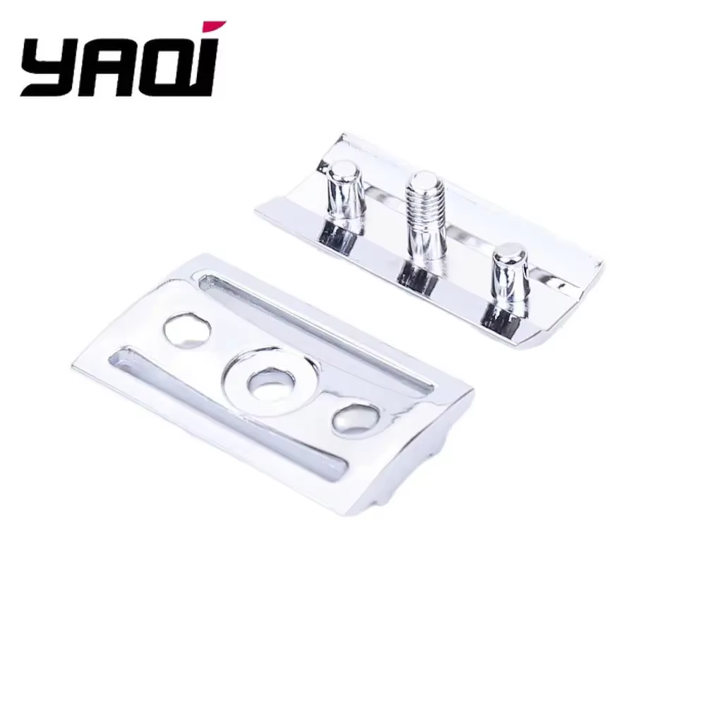 Tête de rasoir de sécurité à double tranchant festonnée couleur chrome YAQI 2026 pour accessoires de rasage masculin