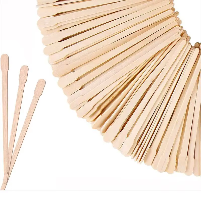 100 pièces bâtons de cire en bois femme bâton d'épilation