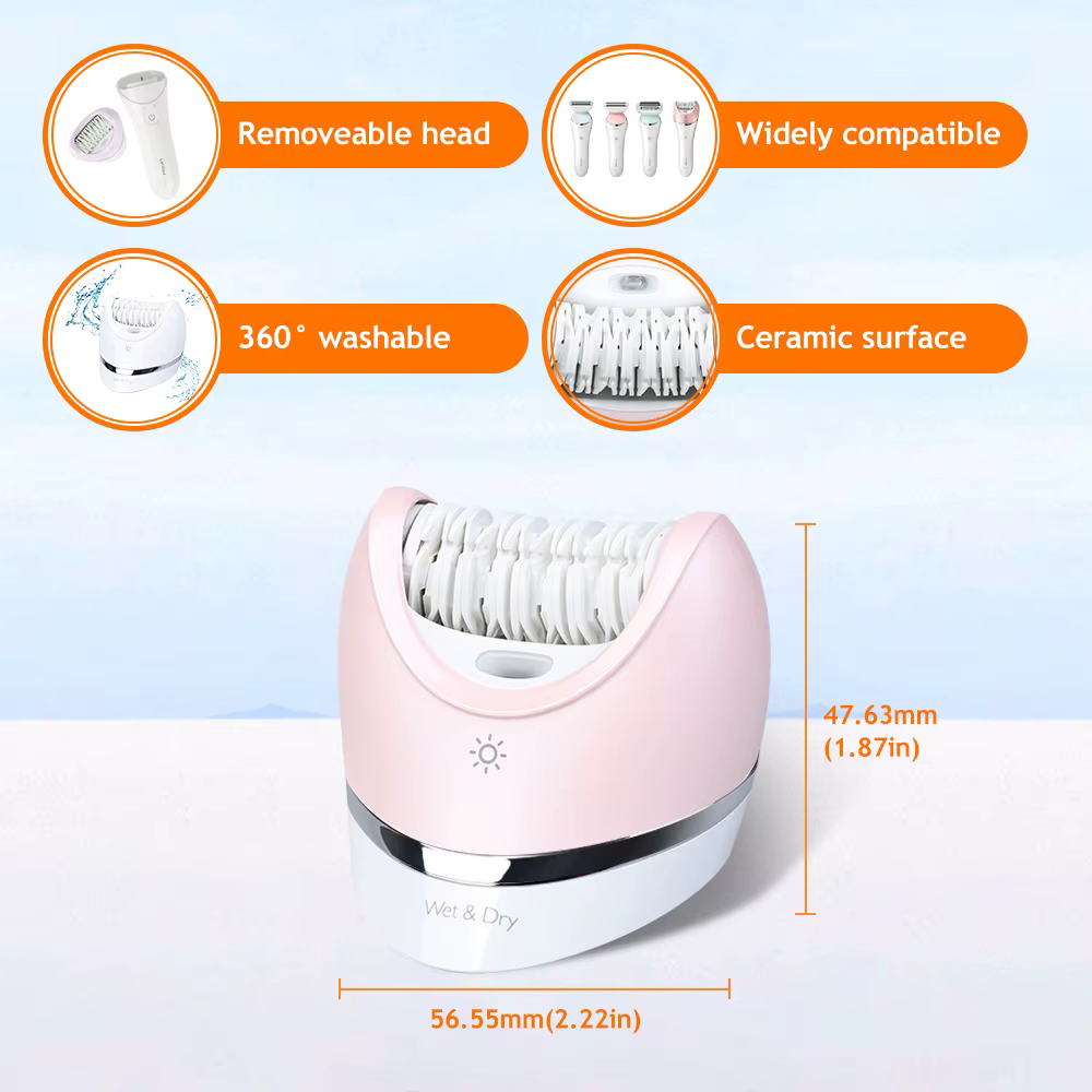 Tête d'épilateur pour accessoire de rasoir Philips BRE648 BRE644 BRE620 BRE652 BRE635 BRE640 BRL130 BRL160