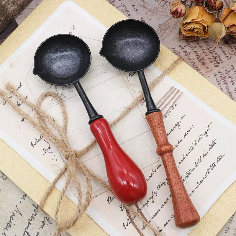 Cuillère de timbres de sceau d'avertissement, glaçage vintage, peinture au feu, outils d'artisanat de scrapbooking de mariage
