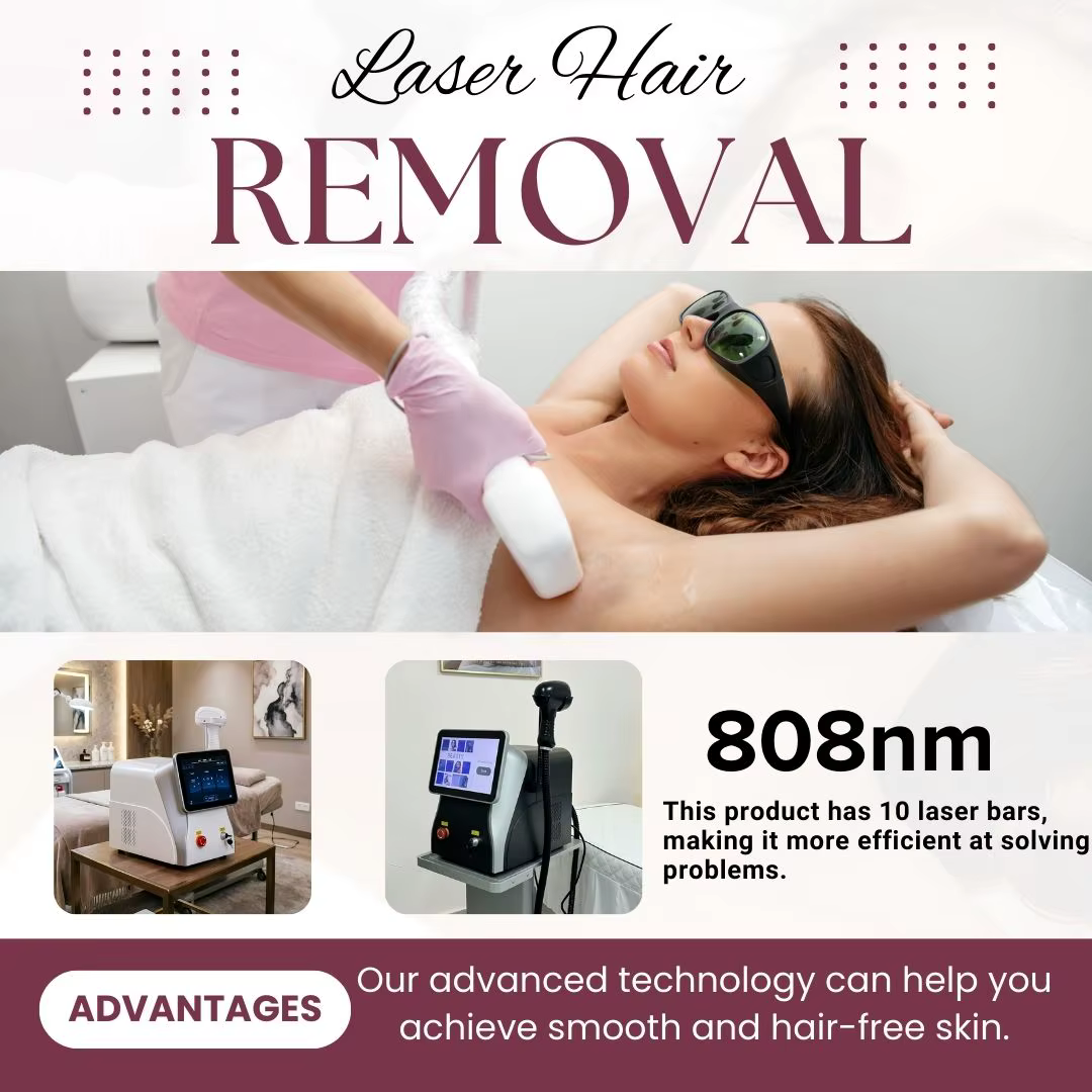 Machine d'épilation laser professionnelle 10 barres
