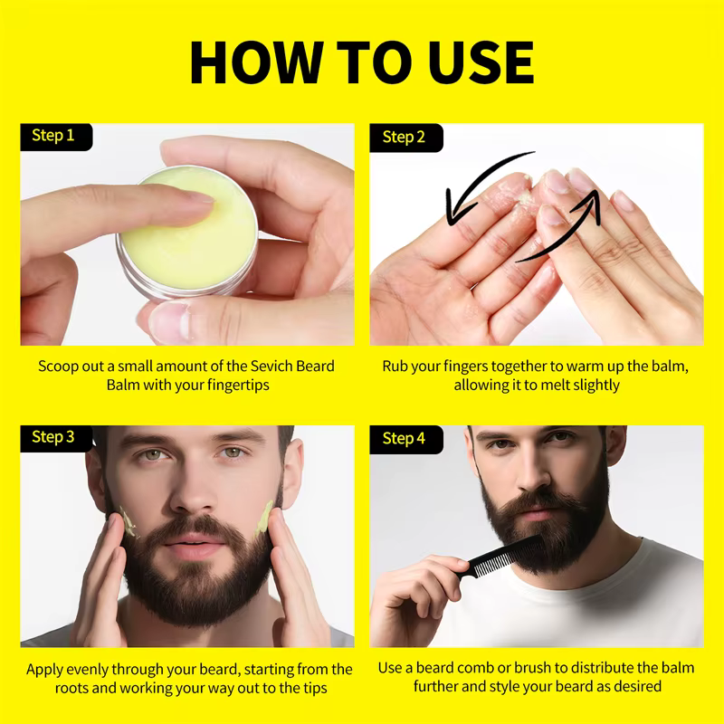 Baume à barbe 30g, cire coiffante pour barbe