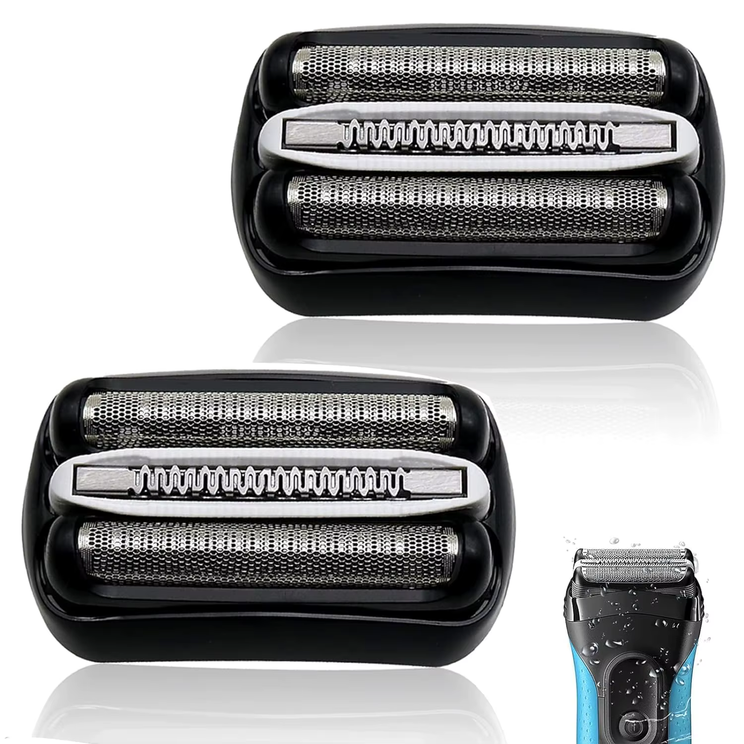 Tête de remplacement 32B de haute qualité compatible avec les rasoirs électriques Braun Series 3 3000s 3010s 3020s 3030s 300s 301s 310s 320s