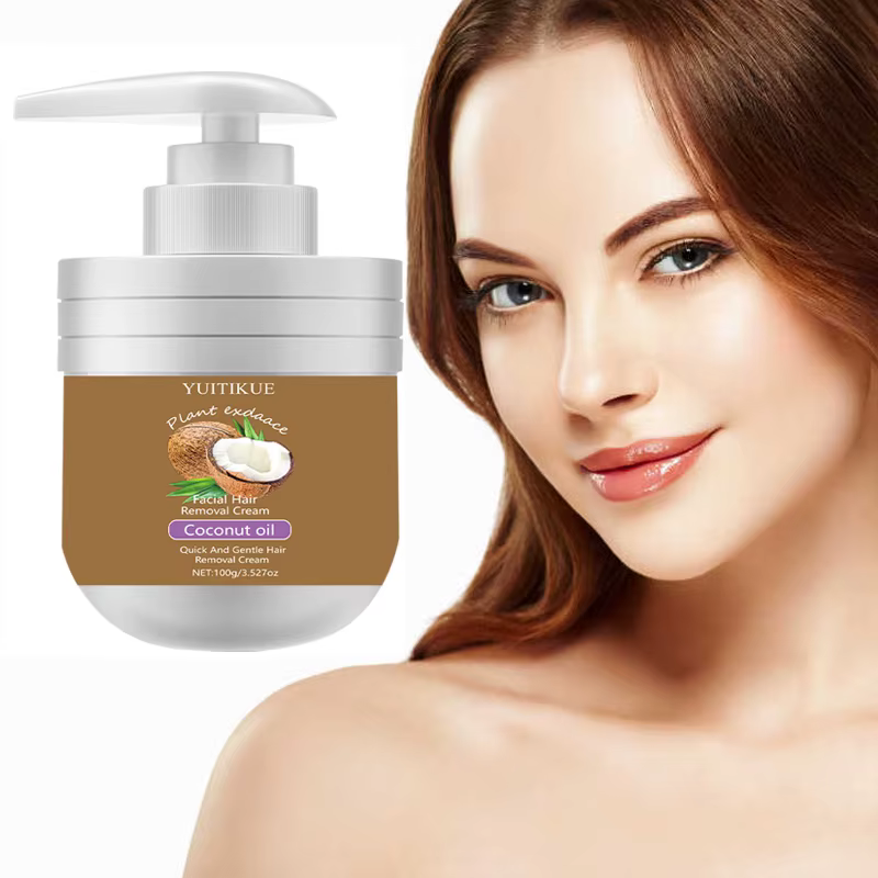 Crème dépilatoire pour le visage 100g – Rapide et douce à l'huile de noix de coco