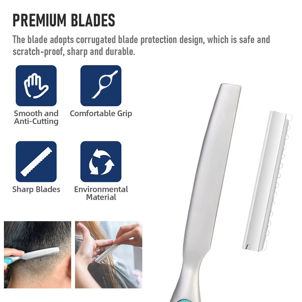 Lame de rasoir professionnelle tranchante pour barbier
