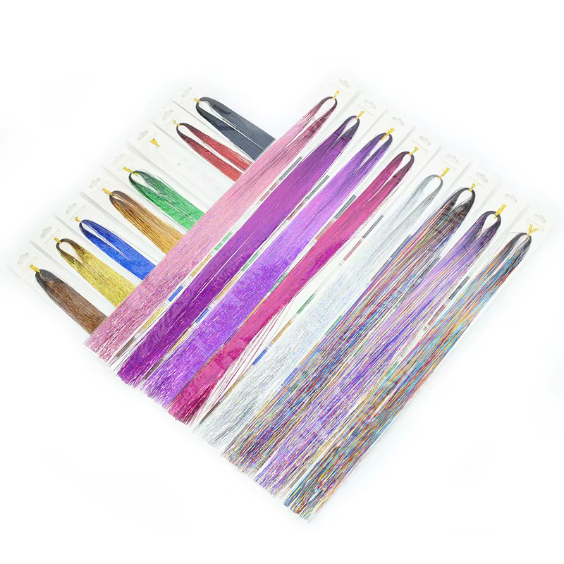 Kit de guirlandes de cheveux scintillantes et brillantes, arc-en-ciel pour femmes, Extension capillaire scintillante colorée, accessoires éblouissants pour tressage