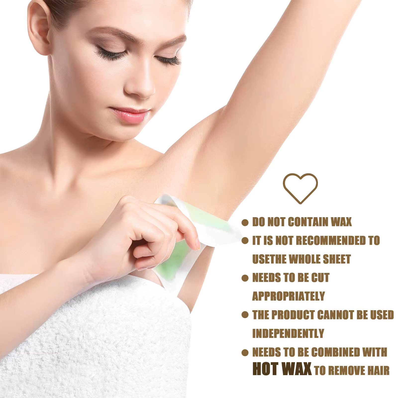 Bandes de cire Non tissées pour le corps et le visage