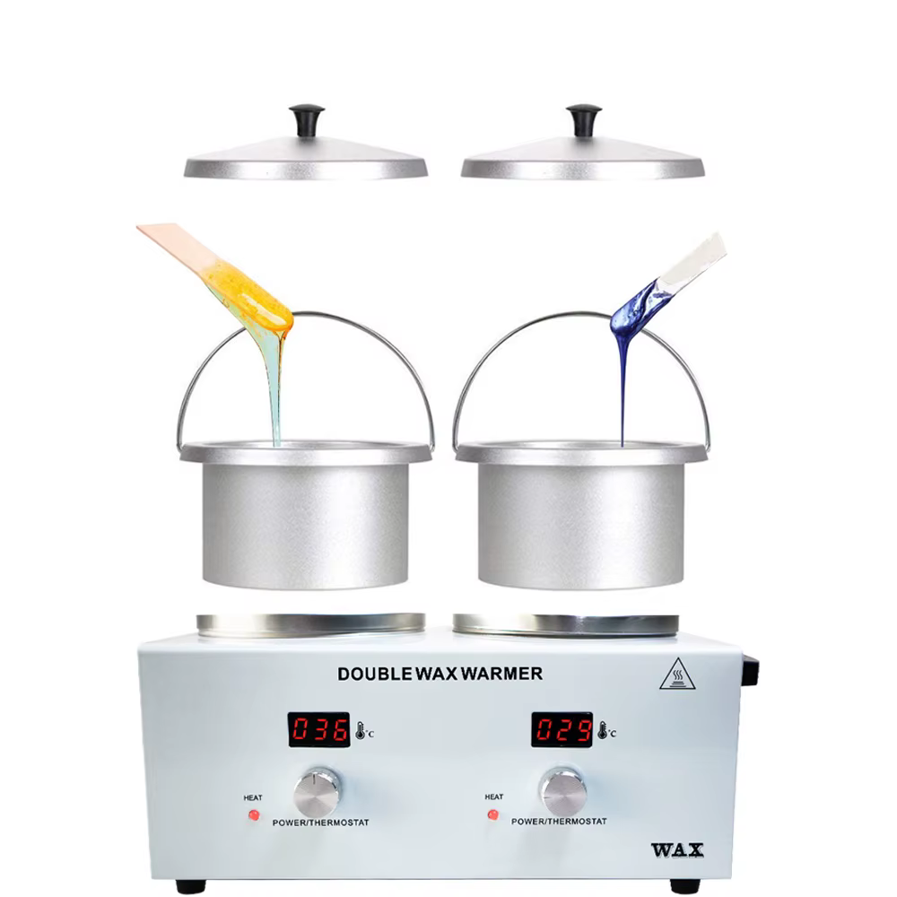 Chauffe-cire électrique à double pot avec écran LED