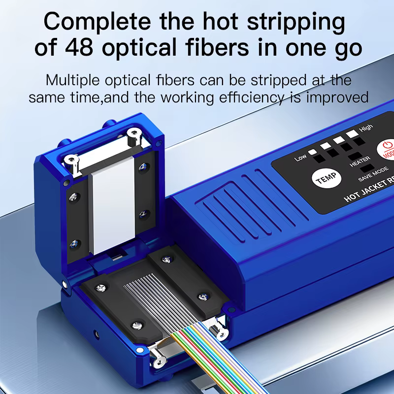 COMPTYCO S8 Dénudeur thermique de fibres optiques, outil de dénudage pour épissage par fusion de fibres, dénudeur chauffant pour câbles et fils optiques