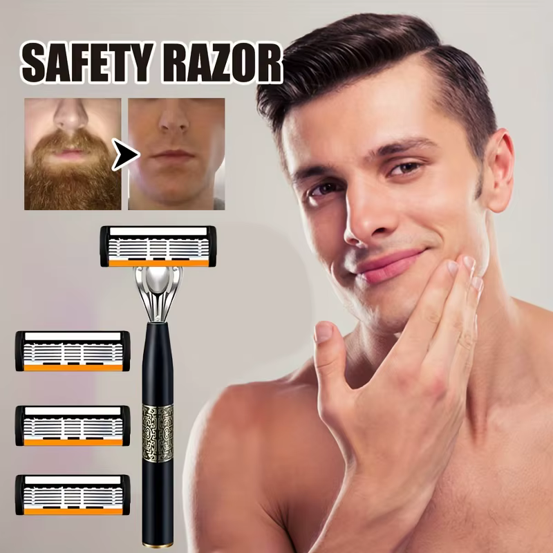 Rasoir pour homme à 6 lames avec étui