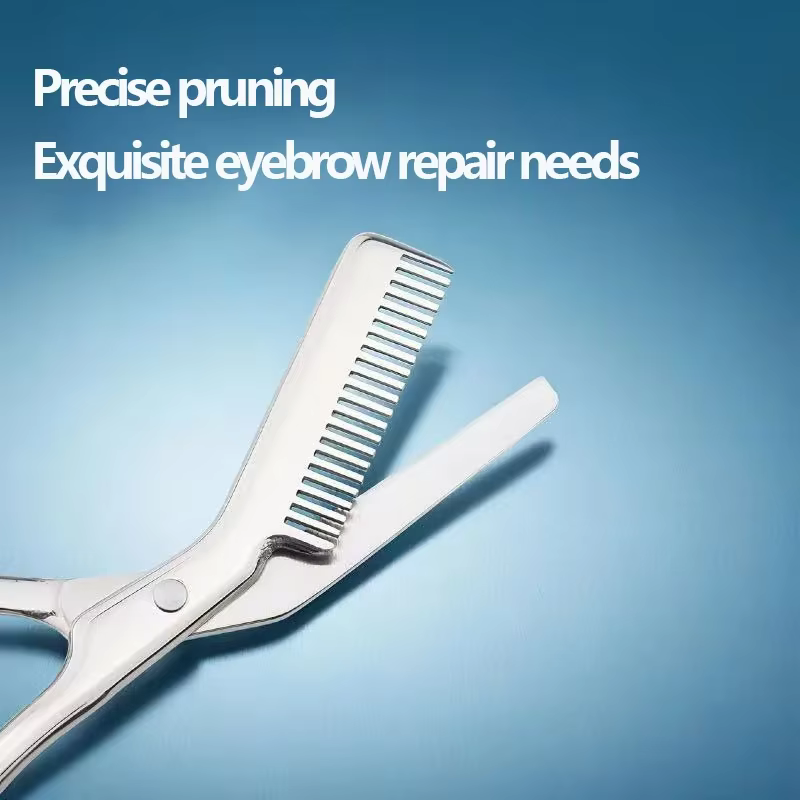 Ciseaux coupe-sourcils avec peigne