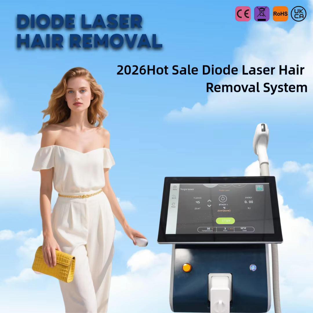 Machine professionnelle d'épilation au laser à diode 4000W