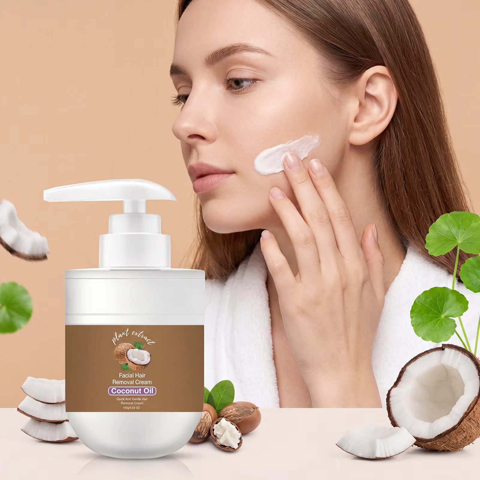 Crème dépilatoire pour le visage et le corps