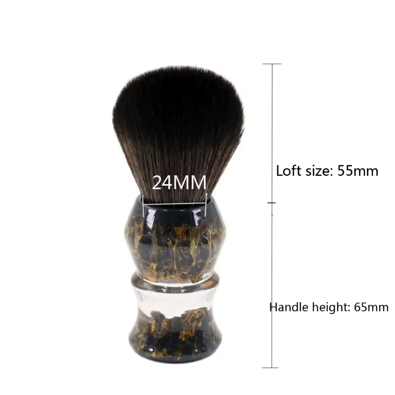 YAQI DEEP STONES 24mm cheveux synthétiques résine poignée hommes brosse de rasage humide fournir une expérience