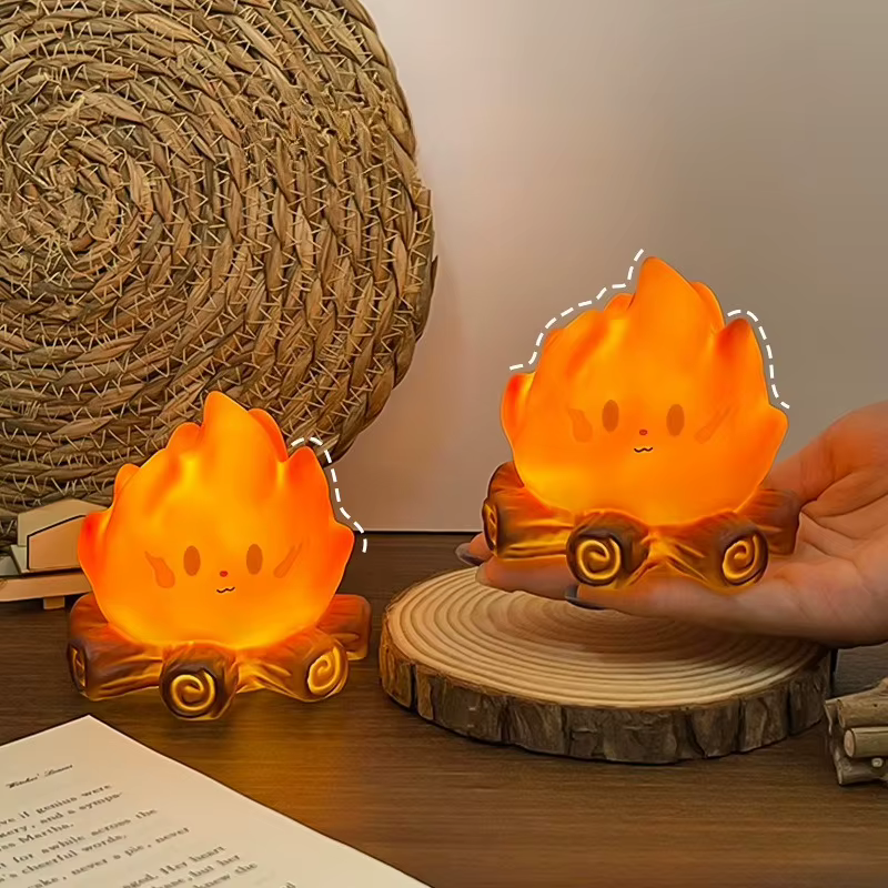 Veilleuse de feu de joie, bougie électronique, lumière d'ambiance décorative, ornement cadeau pour enfants