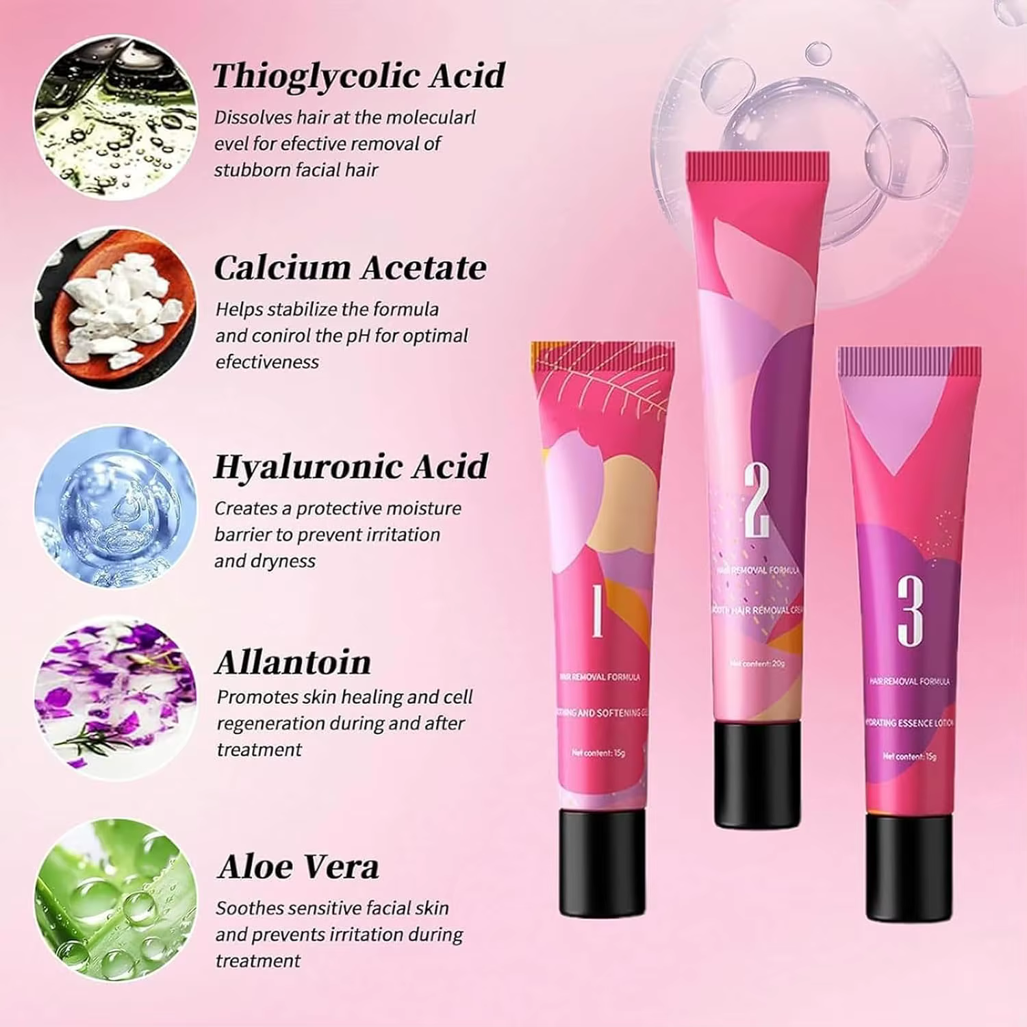 Nouveau Kit Crème Dépilatoire Visage 2026 – Épilateur Doux et Indolore pour Peaux Sensibles avec Gel Apaisant et Lotion Hydratante
