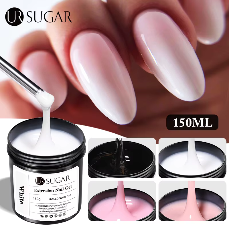UR SUGAR 150g Extension gelée nue Rose rouge Extension rapide Gel vernis à ongles Extension UV LED manucure tremper