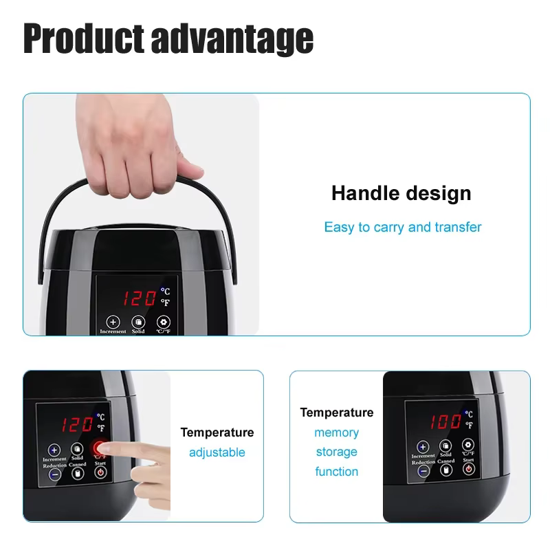 Machine de chauffage de fusion de cire d'épilation de 200ml/500ml avec l'affichage de température d'affichage à