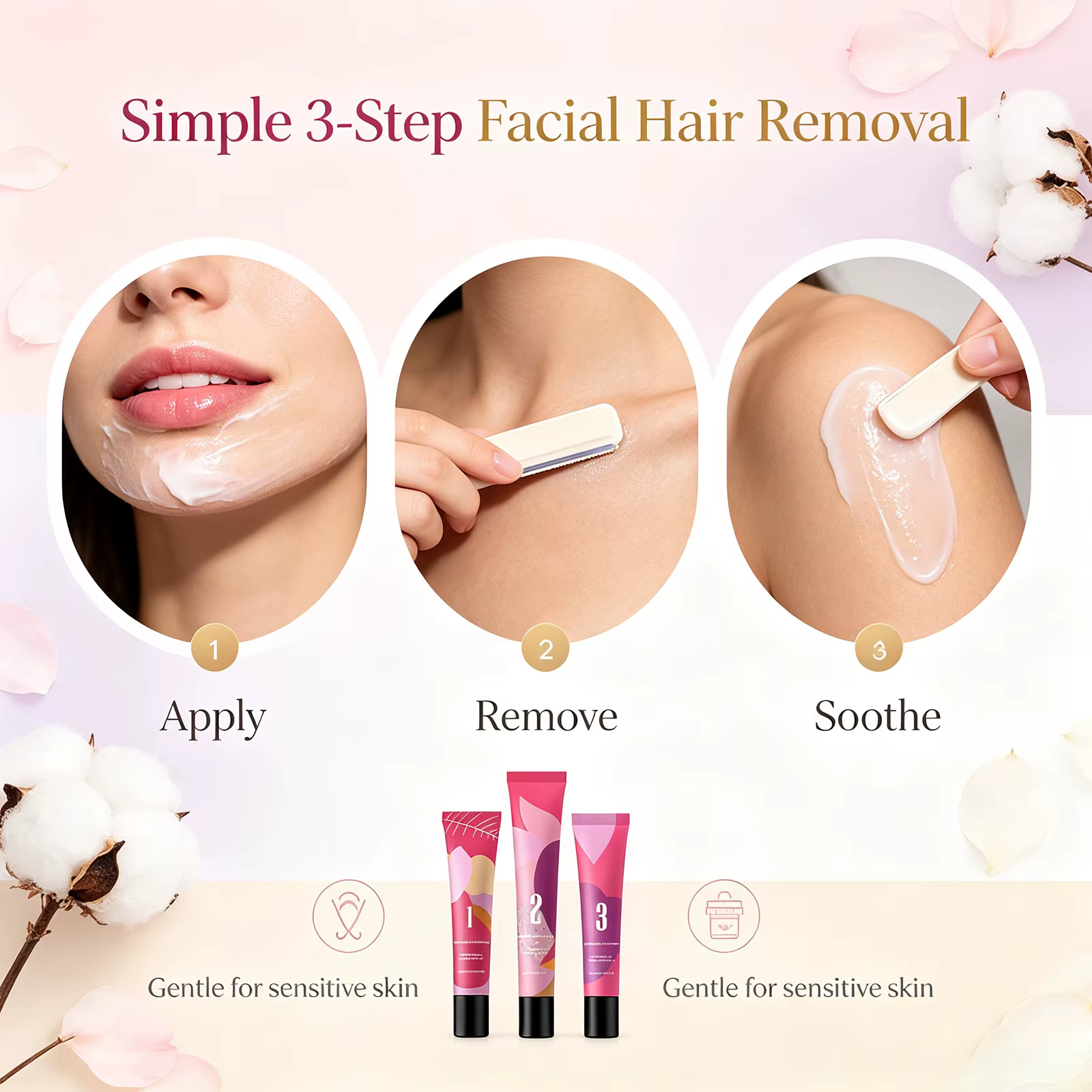 Kit de trilogie d'épilation douce pour femmes