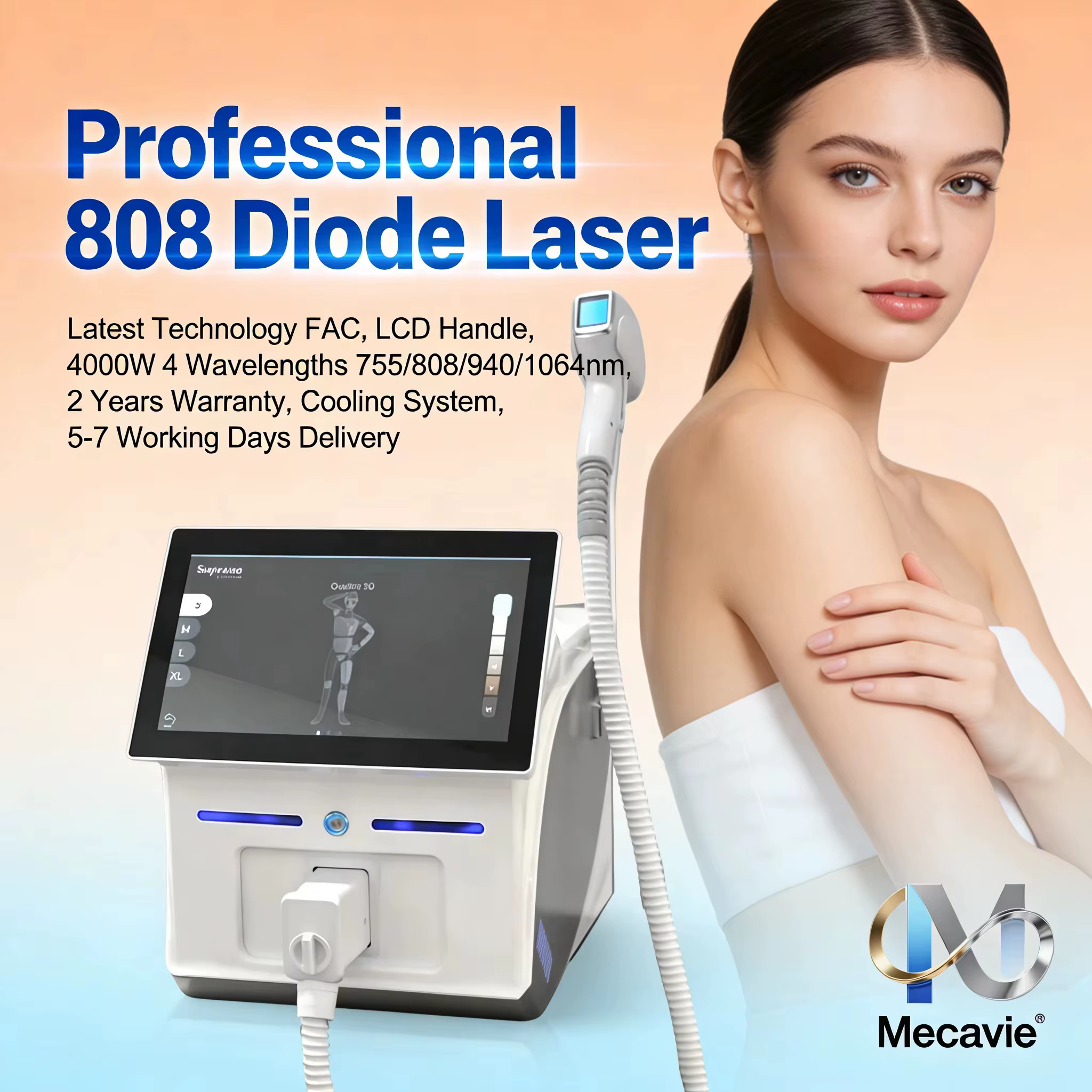 Épilation professionnelle au Laser Alexandrite 755 808 940 1064nm Diode