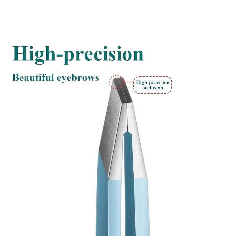 EyeblogugTweezer-Pince à épiler inclinée en acier inoxydable