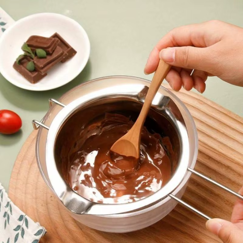 Pot à fondue pour cire de bougie avec poignée résistante à la chaleur pour faire fondre le chocolat, les bonbons et les fournitures de fabrication de bougies